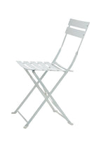 Set of Two White Aluminum Outdoor Folding Dining Chairs  Warm Home View