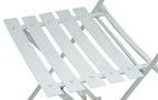 Set of Two White Aluminum Outdoor Folding Dining Chairs  Warm Home View