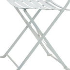 Set of Two White Aluminum Outdoor Folding Dining Chairs  Warm Home View