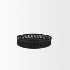 Set of Two Black Round Wicker Handmade Serving Trays  Warm Home View