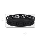 Set of Two Black Round Wicker Handmade Serving Trays  Warm Home View