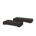 Set of Two Brown Wood Handmade Serving Tray  Warm Home View