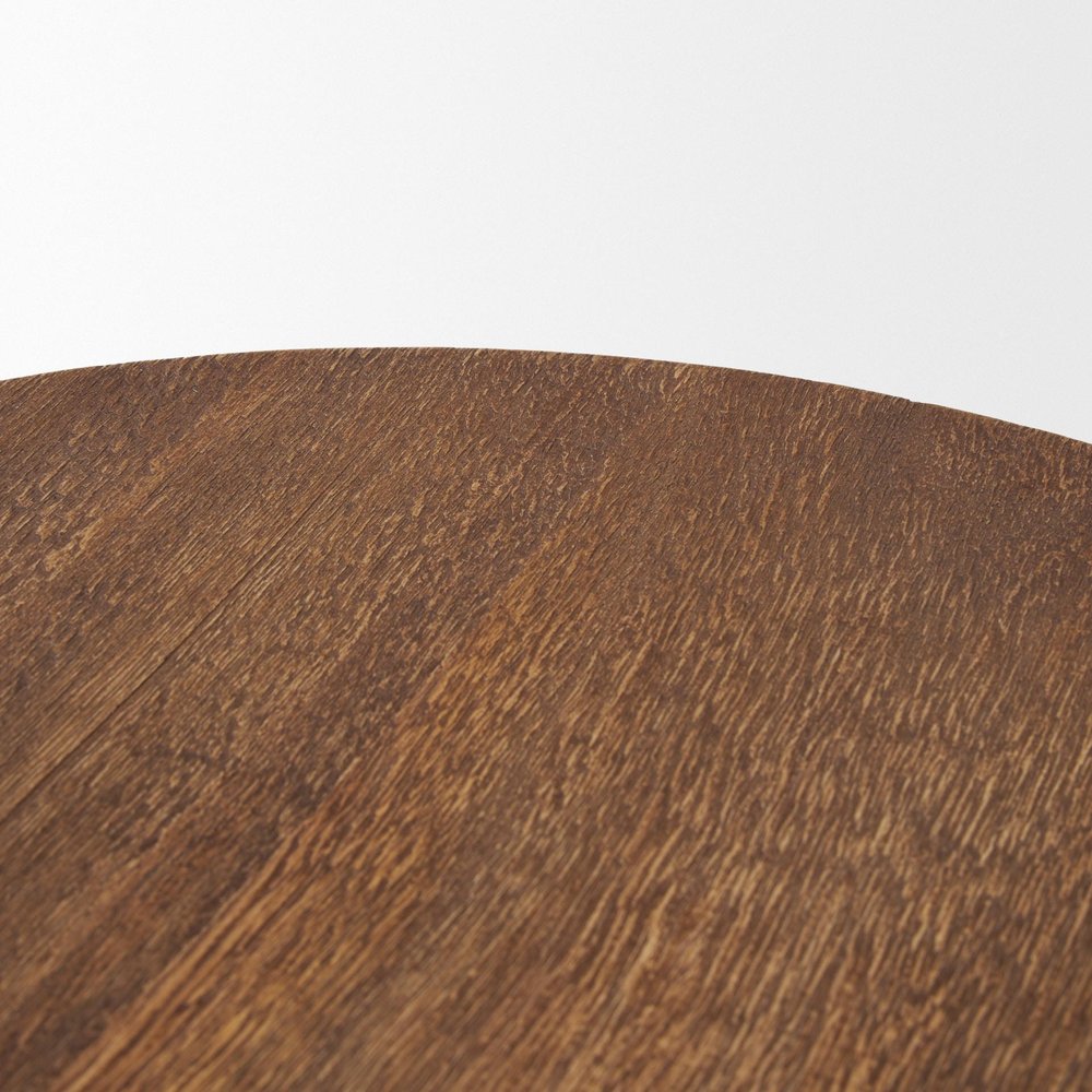 Set of Two Natural Light Brown Round Wood Handmade Serving Trays  Warm Home View