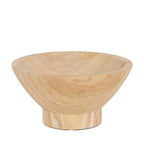 8" Beige Sandstone Round Pedestal Centerpiece Bowl  Warm Home View