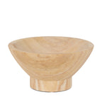 8" Beige Sandstone Round Pedestal Centerpiece Bowl  Warm Home View