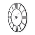 42" Black Iron Analog Round Wall Clock  Warm Home View