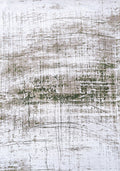 9' X 13' White Gray And Green Abstract Washable Area Rug With UV Protection  Warm Home View