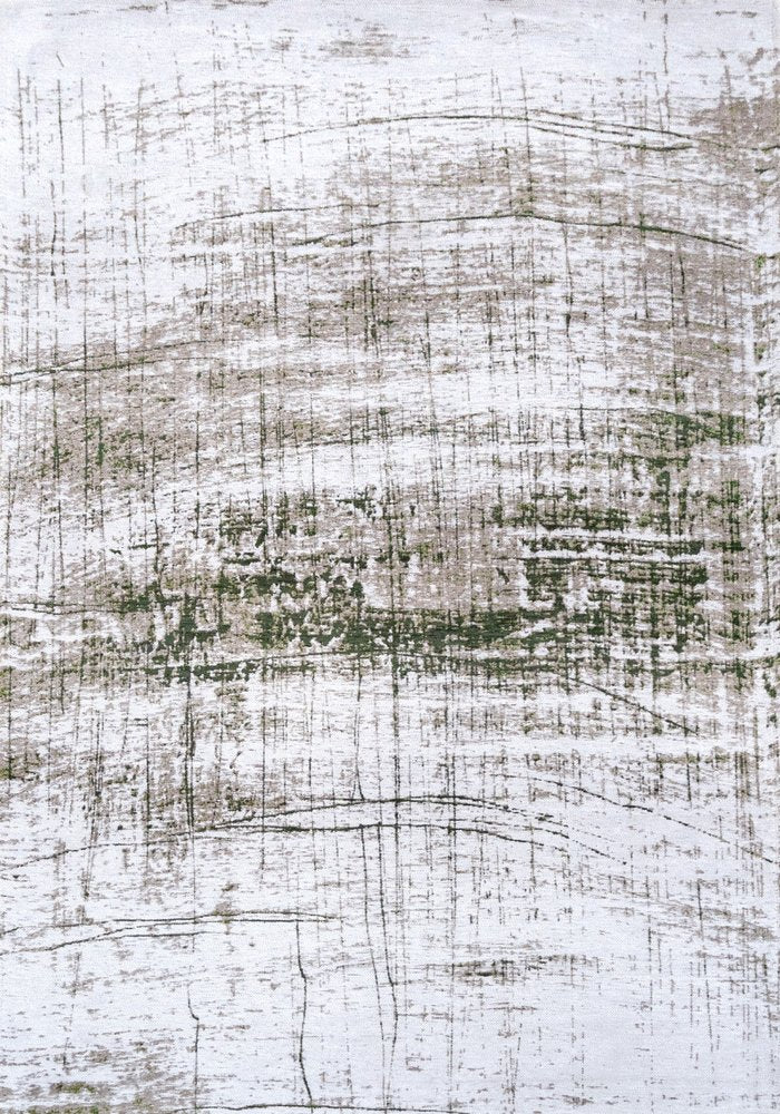 9' X 13' White Gray And Green Abstract Washable Area Rug With UV Protection  Warm Home View