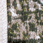 9' X 13' White Gray And Green Abstract Washable Area Rug With UV Protection  Warm Home View