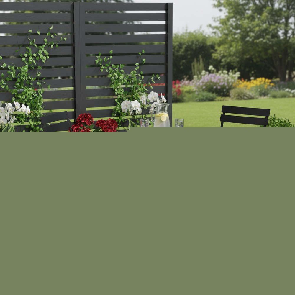 Three Piece Black Round Metal Dining Set with Two Chairs  Warm Home View