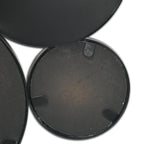 Set Of Eight Black Metal Round Cojoined Accent Mirrors  Warm Home View