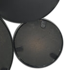 Set Of Eight Black Metal Round Cojoined Accent Mirrors  Warm Home View
