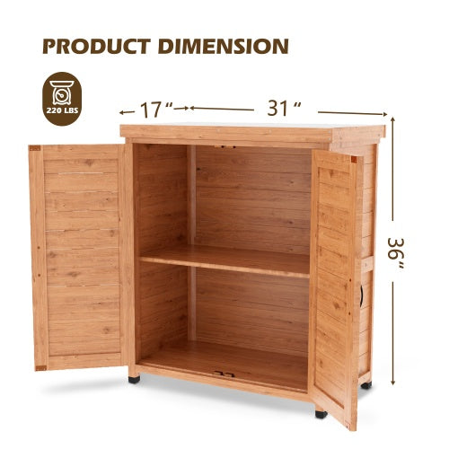 Outdoor Workstation Potting Bench - Cedar Wood/Metal, 1-Piece  Warm Home View