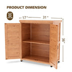 Outdoor Workstation Potting Bench - Cedar Wood/Metal, 1-Piece  Warm Home View