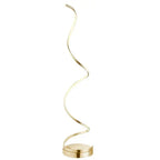 Modern Spiral LED 61" Gold Floor Lamp // Dimmable Led Strip  Warm Home View
