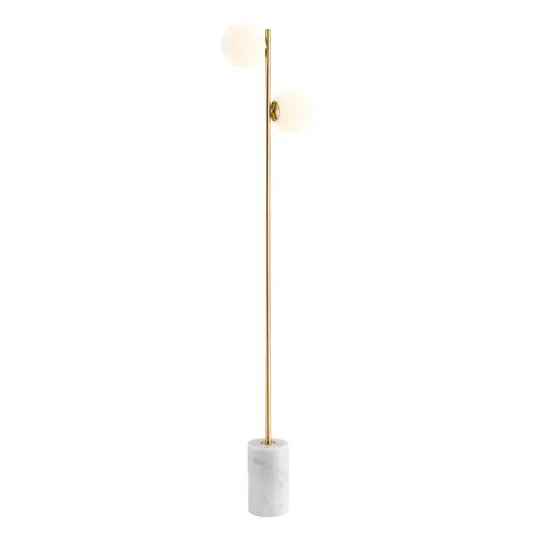 Anechdoche 2 Lights Gold and White Floor Lamp  Warm Home View