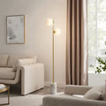 Anechdoche 2 Lights Gold and White Floor Lamp  Warm Home View