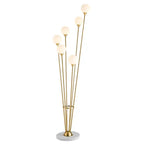 Anechdoche  6 Lights Gold and White Floor Lamp  Warm Home View