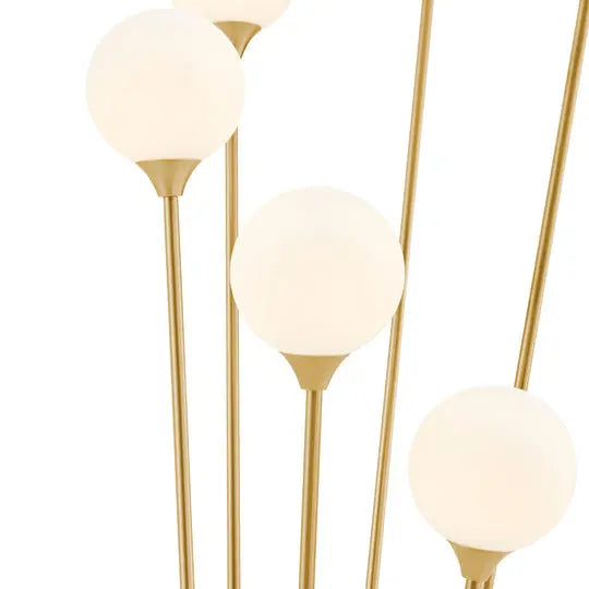 Anechdoche  6 Lights Gold and White Floor Lamp  Warm Home View