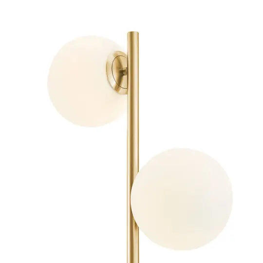 Anechdoche 2 Lights Gold and White Floor Lamp  Warm Home View