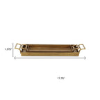 Set of Two Gold Cast Iron Handmade Vanity Trays With Handles  Warm Home View