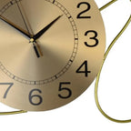 41" Gold Metal Silent Analog Novelty Wall Clock  Warm Home View