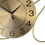 41" Gold Metal Silent Analog Novelty Wall Clock  Warm Home View