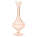 Set of Two 9" Pink Glass Trumpet Table Vases  Warm Home View