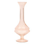 Set of Two 9" Pink Glass Trumpet Table Vases  Warm Home View