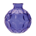 Set of Two Blue Glass Round Table Vases  Warm Home View