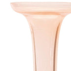 Set of Two 11" Pink Glass Trumpet Table Vases  Warm Home View