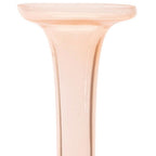 Set of Two 11" Pink Glass Trumpet Table Vases  Warm Home View
