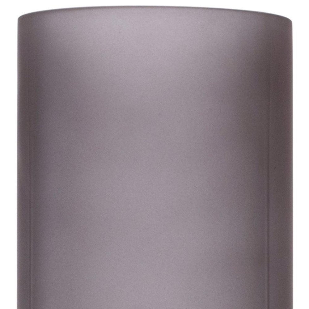 Set of Two Gray Glass Cylinder Table Vases  Warm Home View