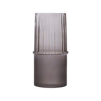 Set of Two Gray Glass Cylinder Table Vases  Warm Home View