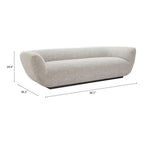 Gray Upholstered Sofa, 100% Polyester, 1 Piece  Warm Home View