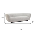 96" Gray Upholstered Sofa  Warm Home View