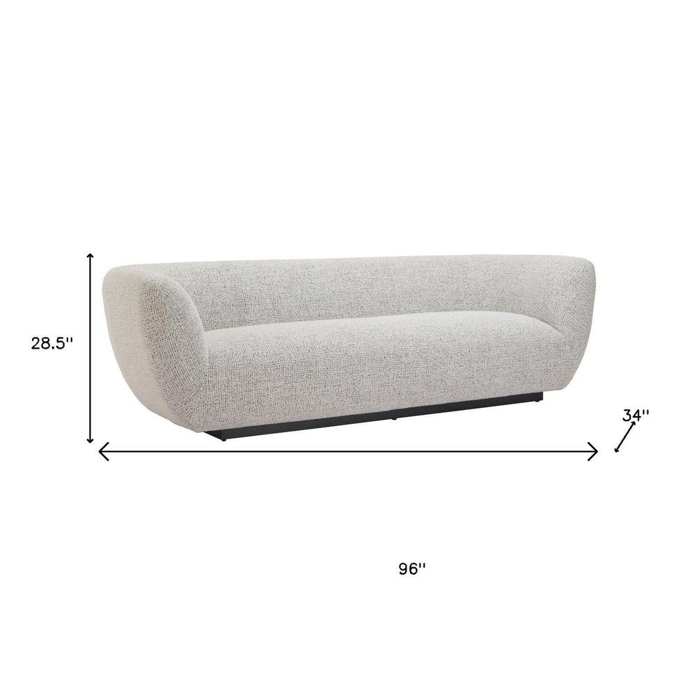 96" Gray Upholstered Sofa  Warm Home View