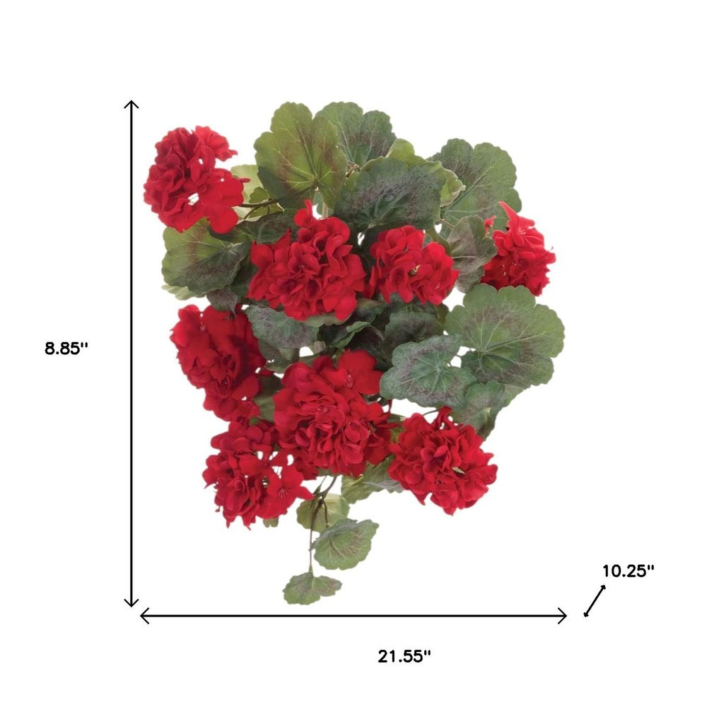 Set of Two 22" Red And Green Artificial Flowering  Warm Home View