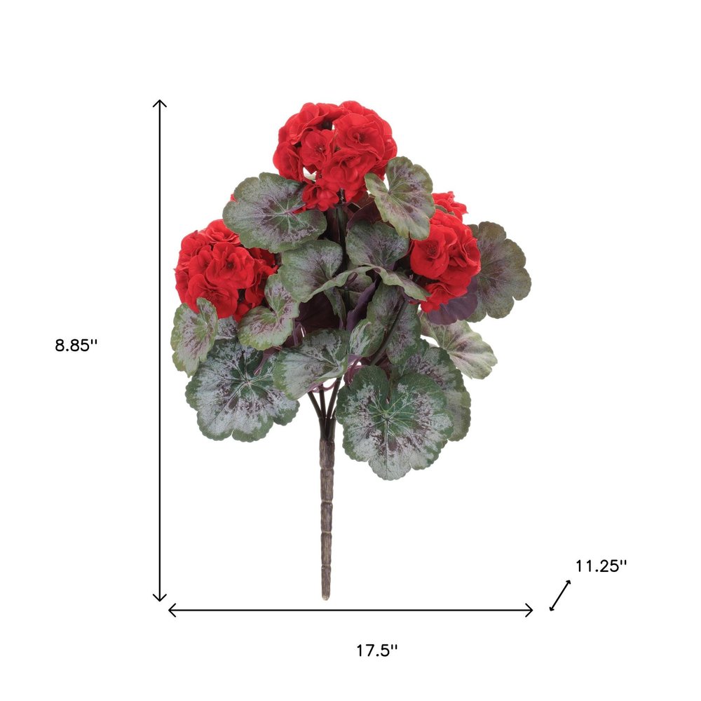 Set of Two 18" Red And Green Artificial Flowering  Warm Home View