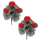 Set of Two 18" Red And Green Artificial Flowering  Warm Home View