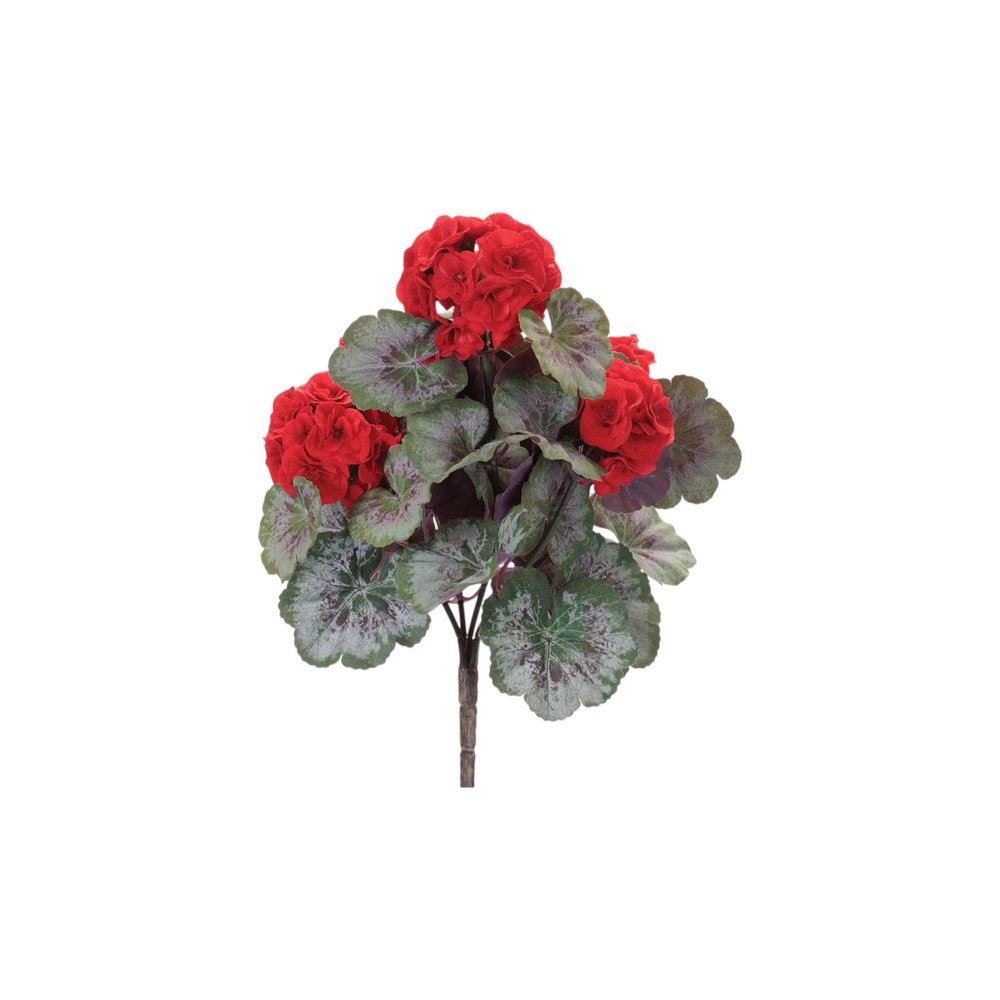 Set of Two 18" Red And Green Artificial Flowering  Warm Home View