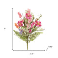 Set of two 5" Pink Blush And Green Flowering Artificial Plant  Warm Home View