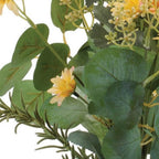 Set of Two 25" White Yellow And Green Artificial Flowering  Warm Home View