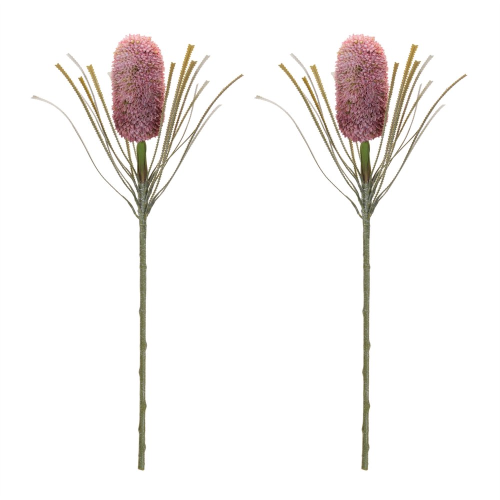 Set of Two 29" Pink White And Green Artificial Flowering  Warm Home View