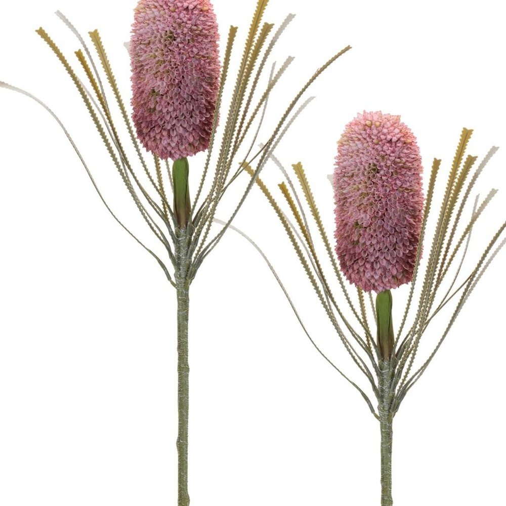 Set of Two 29" Pink White And Green Artificial Flowering  Warm Home View