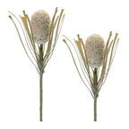Set of Two 28" Green And White Artificial Flowering  Warm Home View