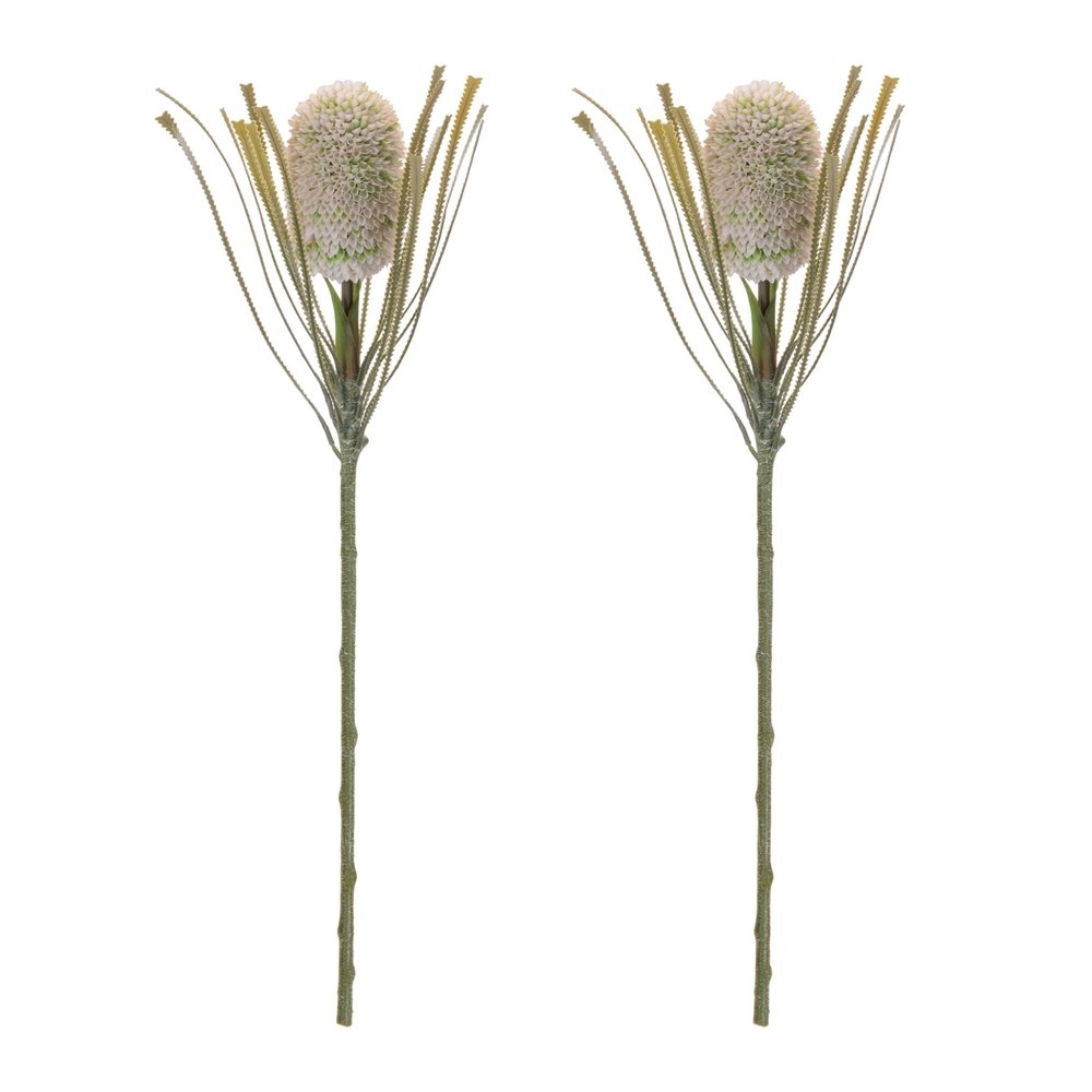Set of Two 28" Green And White Artificial Flowering  Warm Home View