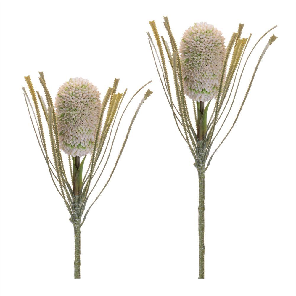 Set of Two 28" Green And White Artificial Flowering  Warm Home View