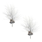 Set of Two 36" White Brown And Green Artificial Pine  Warm Home View