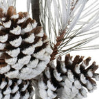 Set of Two 36" White Brown And Green Artificial Pine  Warm Home View